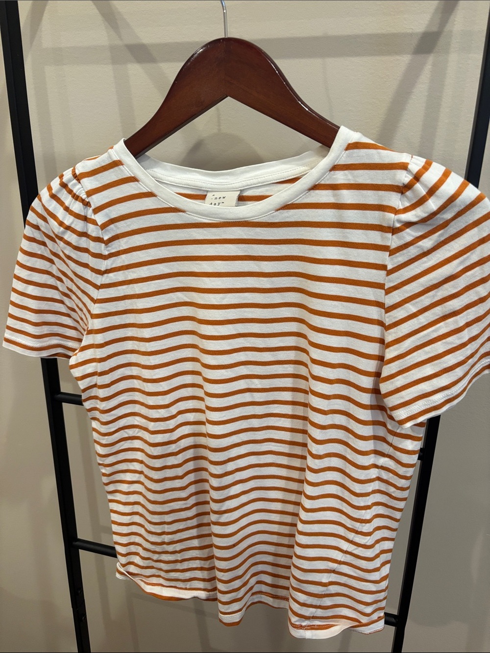 Puff Sleeve Striped Tee